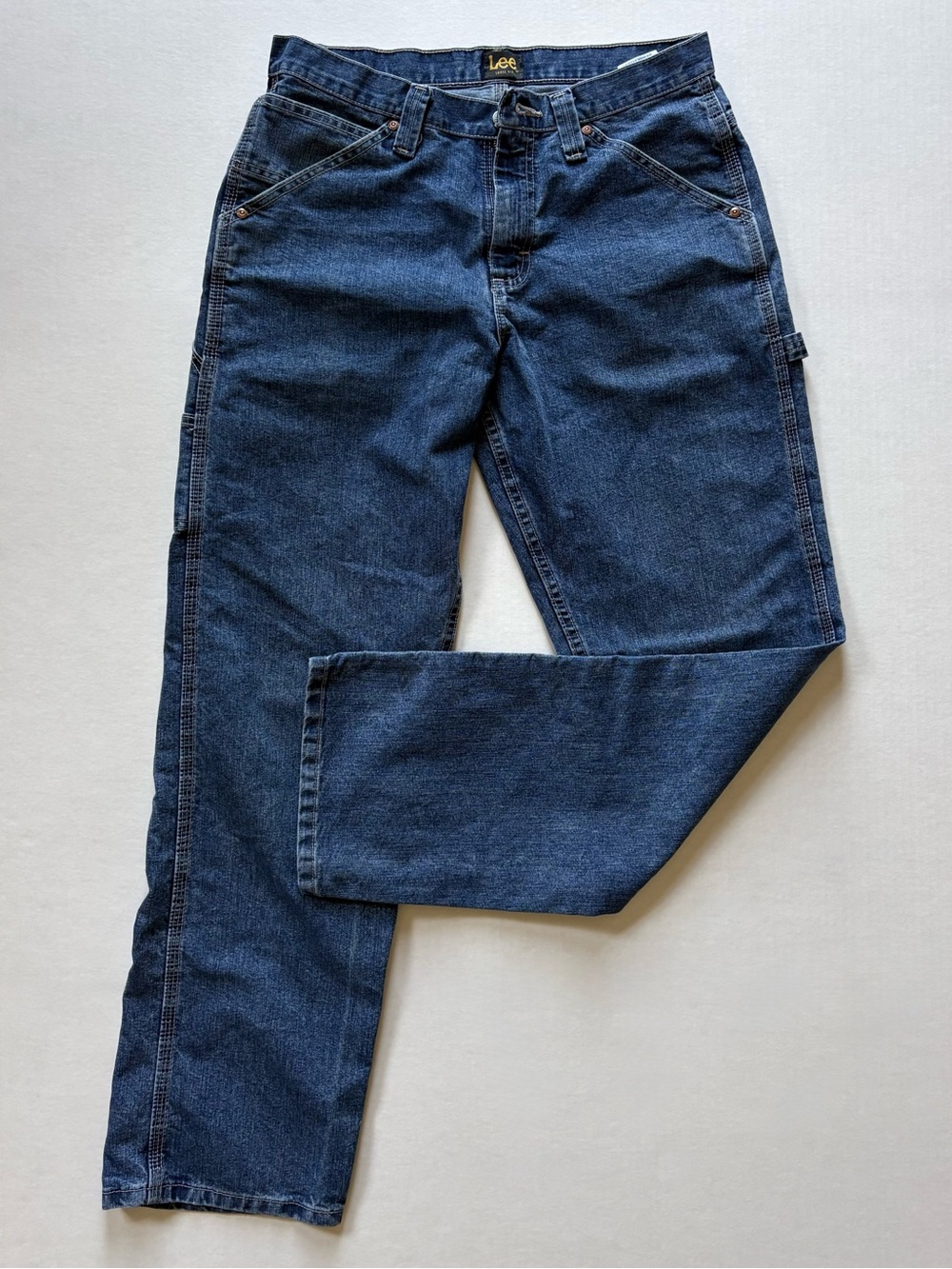 Lee Loose Fit Carpenter Jeans Mens 30x32 Original Stonewash Utility Denim